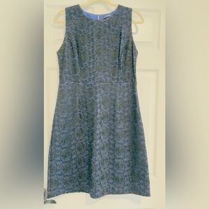 NWOT Lands’ End Navy with Black Lace Overlay Sheath Dress